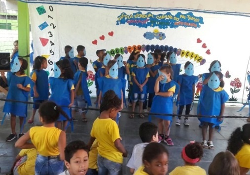 Alunos da Escola Estadual Cabana do Pai Tomás desenvolvem atividades lúdicas e pedagógicas de conscientização ambiental. Foto: Arquivo da Escola 